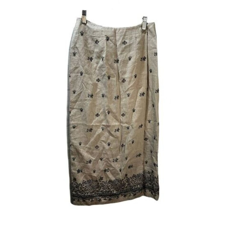 Charter Club‎ Midi Pencil Linen Skirt Size 6